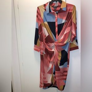 Twist front DRESS from City Chic. NWT. Selling colorful option, not copper.